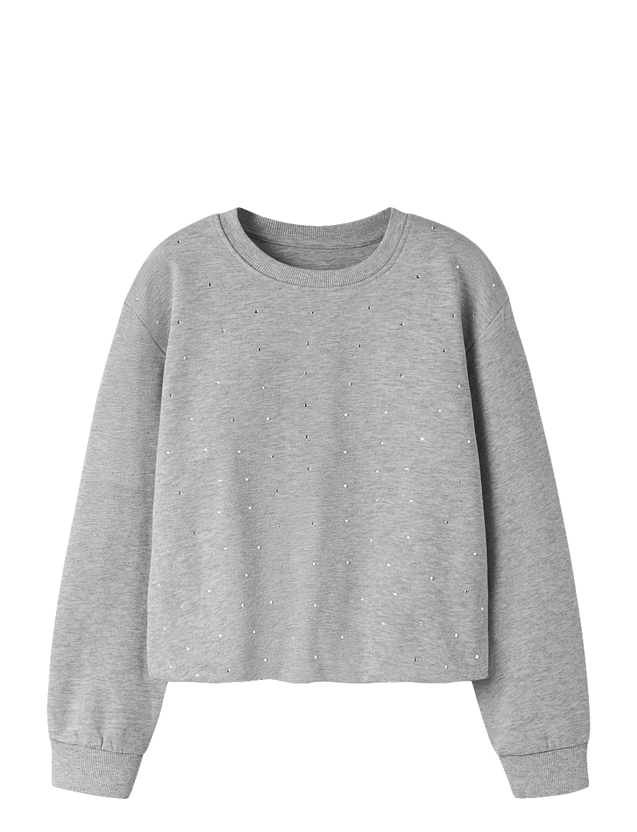 name it - NKFNOLUVI LS NREG SWEAT BRU - grey melange - 0