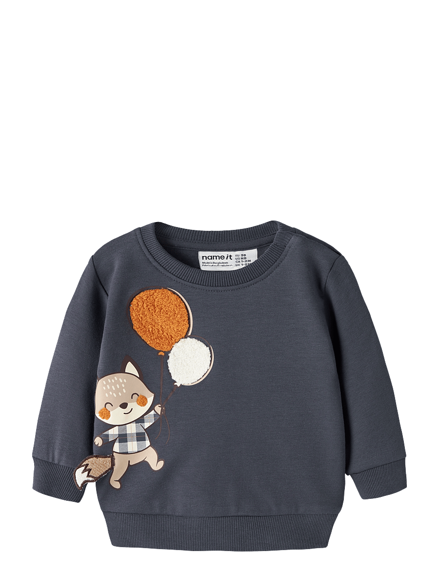 name it - NBMNEIL LS SWEAT BRU - sweatshirts - ombre blue - 0