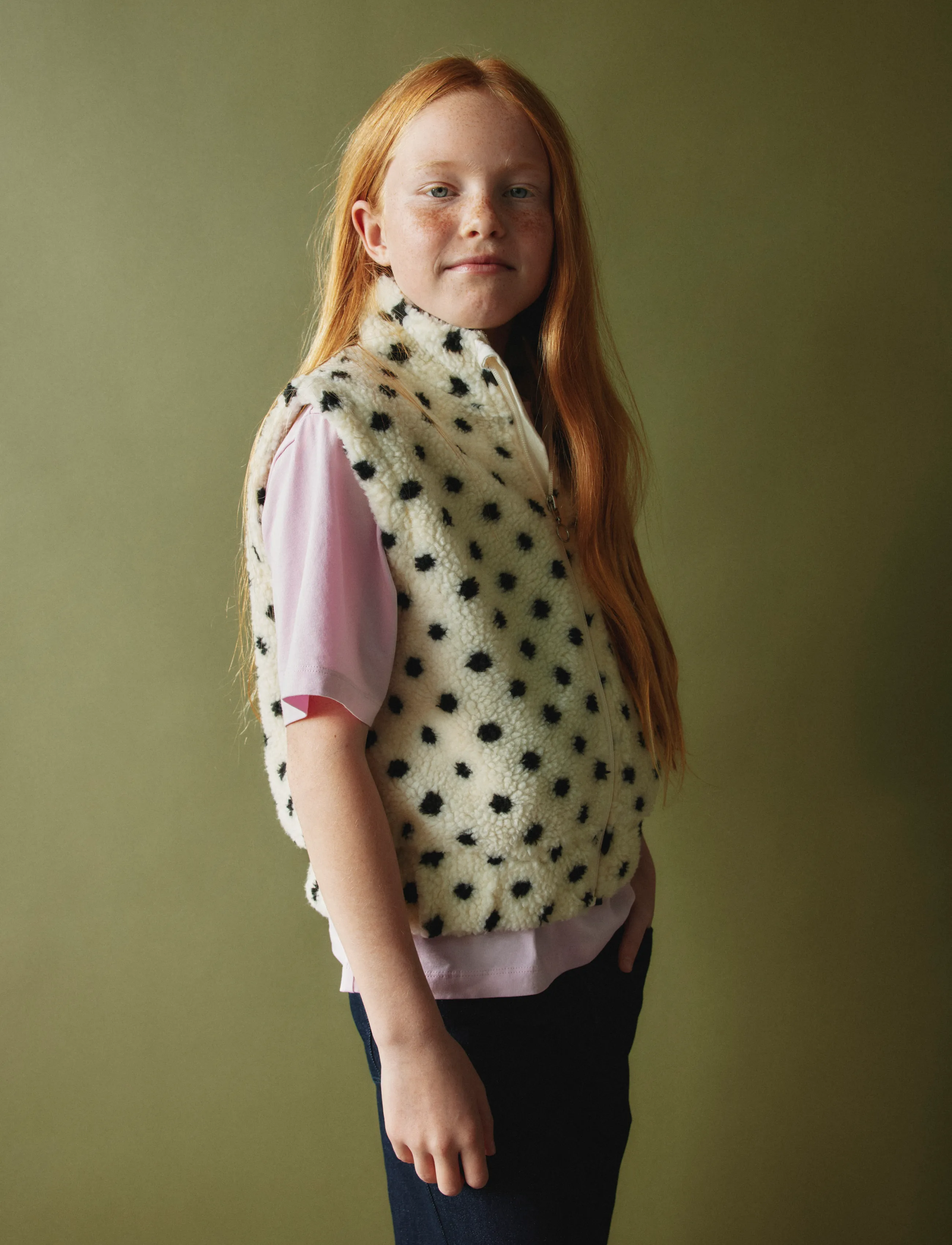 name it - NKFNOLPO SHORT TEDDY VEST - shop op leeftijd - antique white - 2