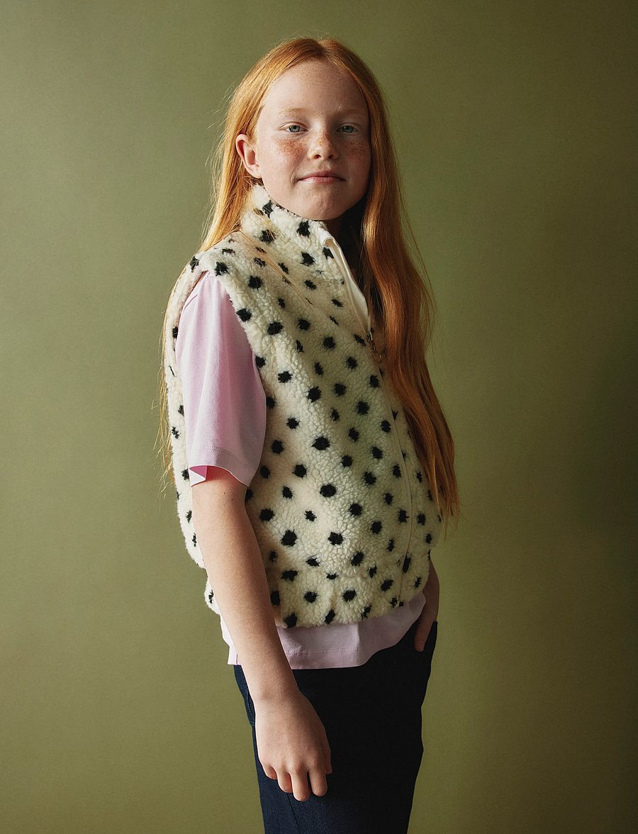 name it - NKFNOLPO SHORT TEDDY VEST - shop op leeftijd - antique white - 2