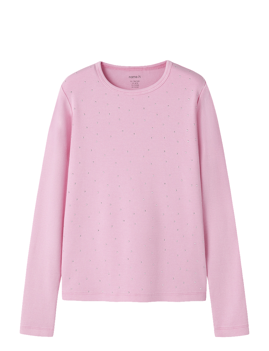name it - NKFNOLOVO LS SLIM TOP - pikkade varrukatega t-särgid - begonia pink - 0