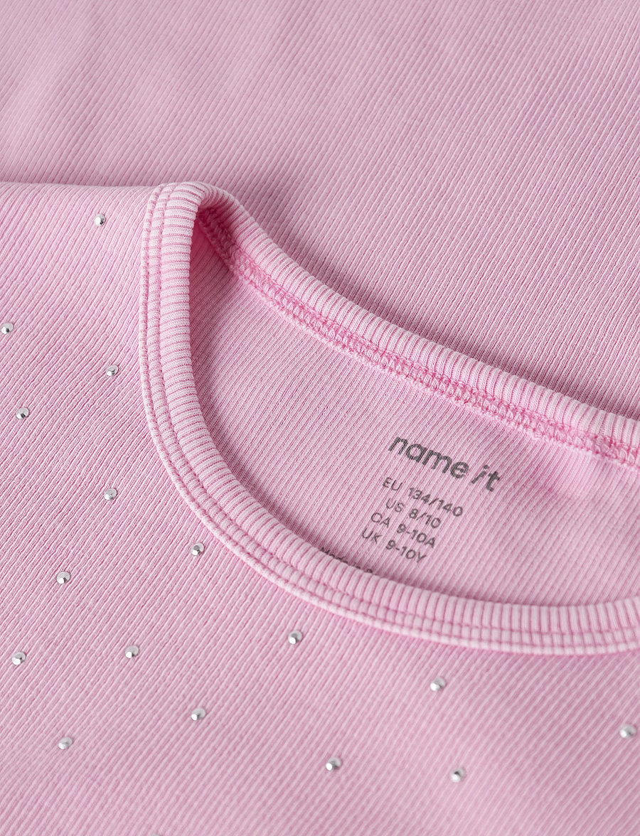 name it - NKFNOLOVO LS SLIM TOP - pikkade varrukatega t-särgid - begonia pink - 2