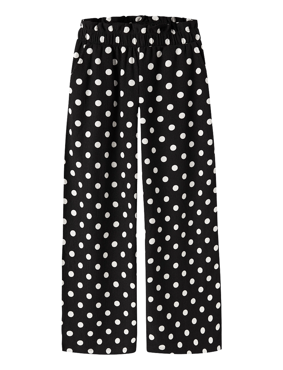 name it - NKFNAMSA WIDE PANT - einkaufen nach alter von - black - 0