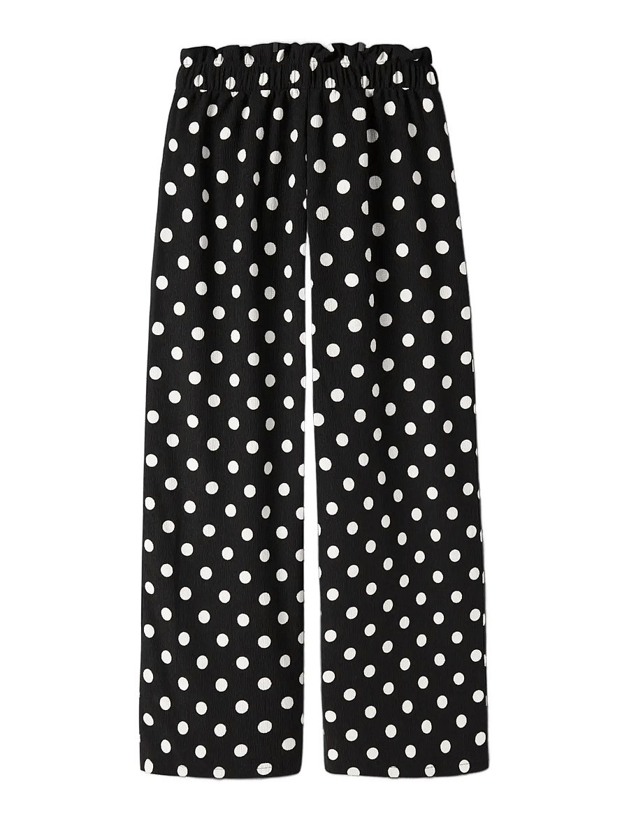 name it - NKFNAMSA WIDE PANT - einkaufen nach alter von - black - 1