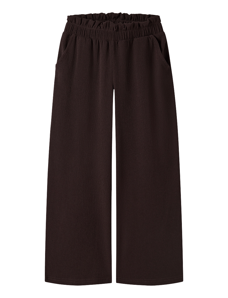 name it - NKFNAMSA WIDE PANT - einkaufen nach alter von - chocolate plum - 0