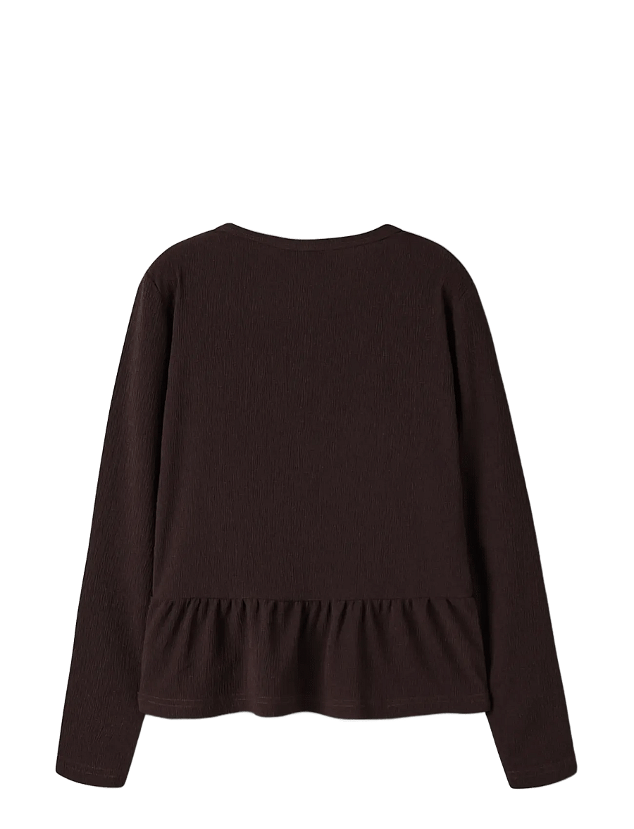 name it - NKFNAMSA LS TOP - långärmade t-shirts - chocolate plum - 1