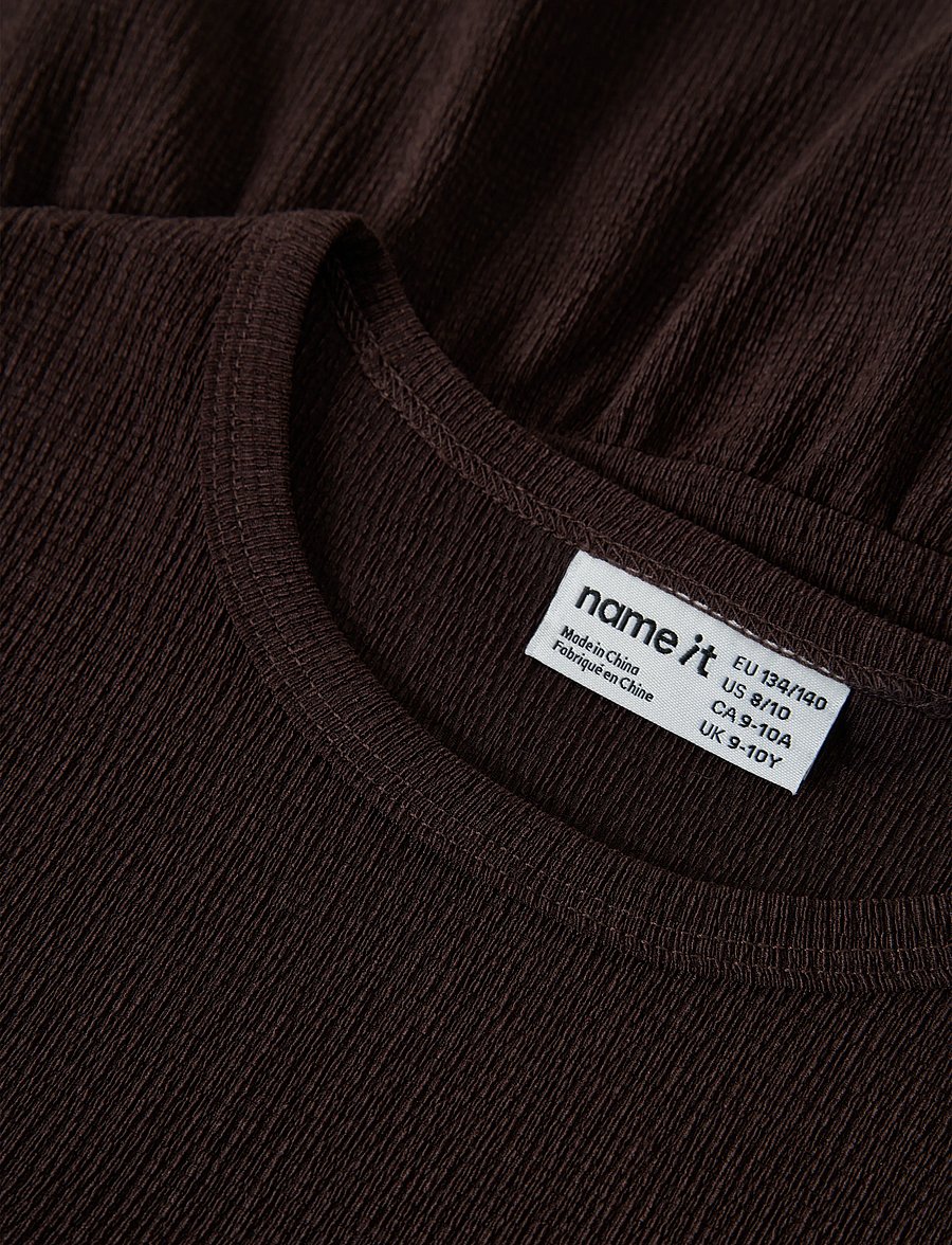 name it - NKFNAMSA LS TOP - långärmade t-shirts - chocolate plum - 2