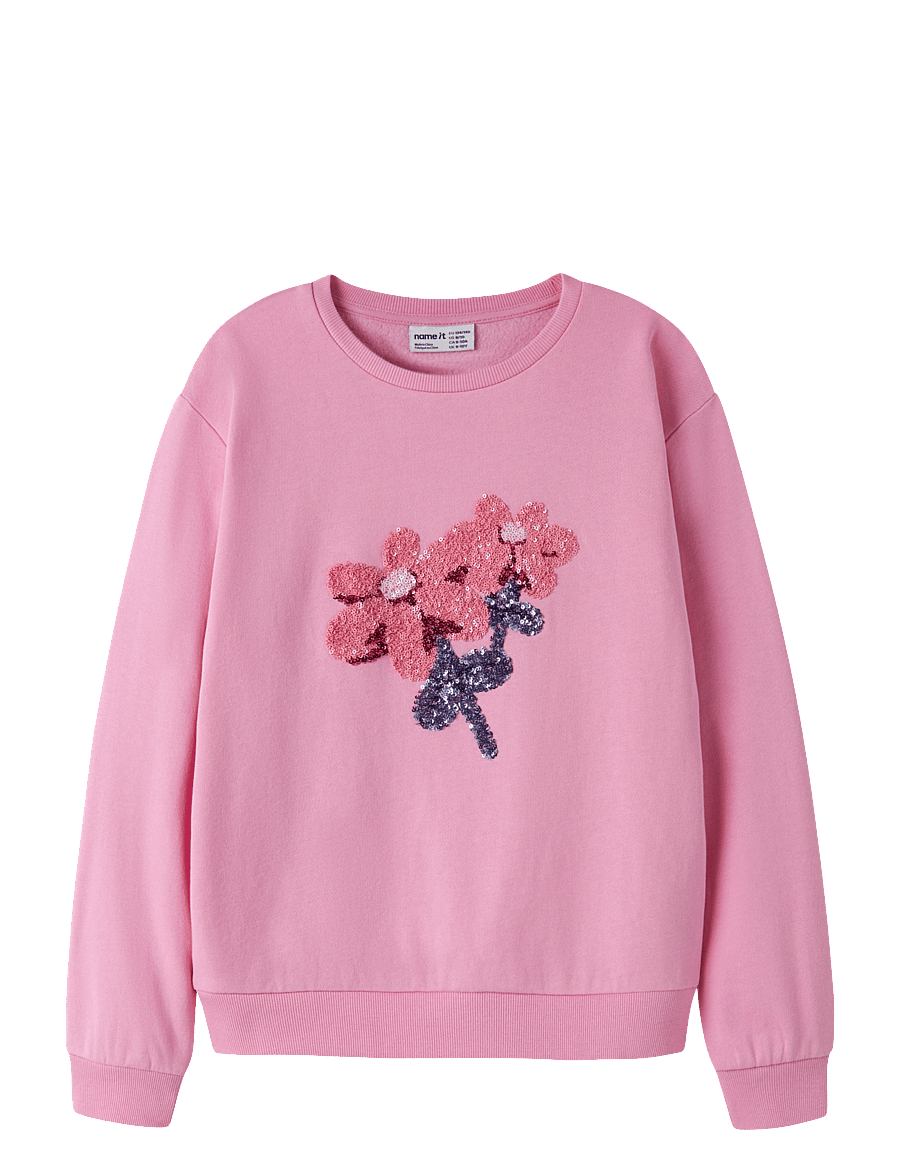 name it - NKFNOSSO LS NREG SWEAT BRU - pullover - begonia pink - 0
