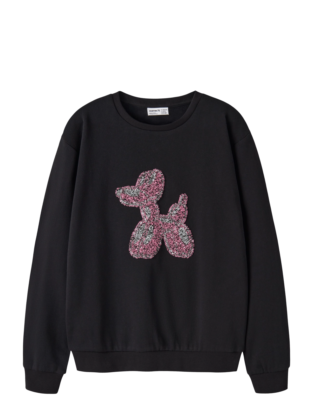 name it Nkfnosso Ls Nreg Sweat Bru, 122-128, Black, Strik > Pullovere, Børn