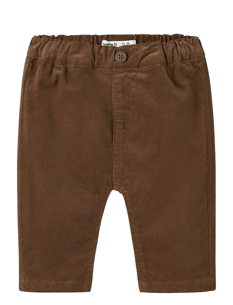 name it - NBMBEN BOW TAP CORD PANT 9210-YT - sepia - 0