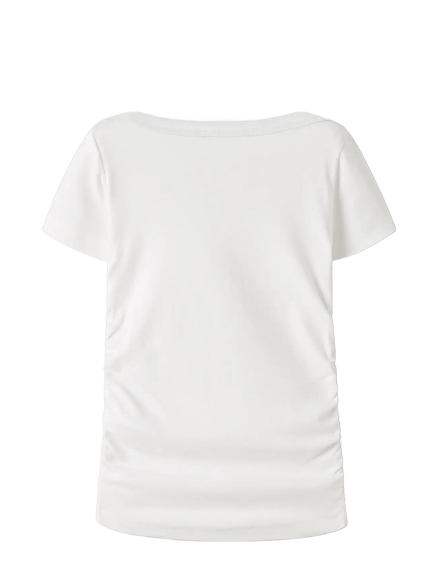 name it - NKFNORIKKO SS XSL TOP - kortærmede t-shirts - cloud dancer - 1