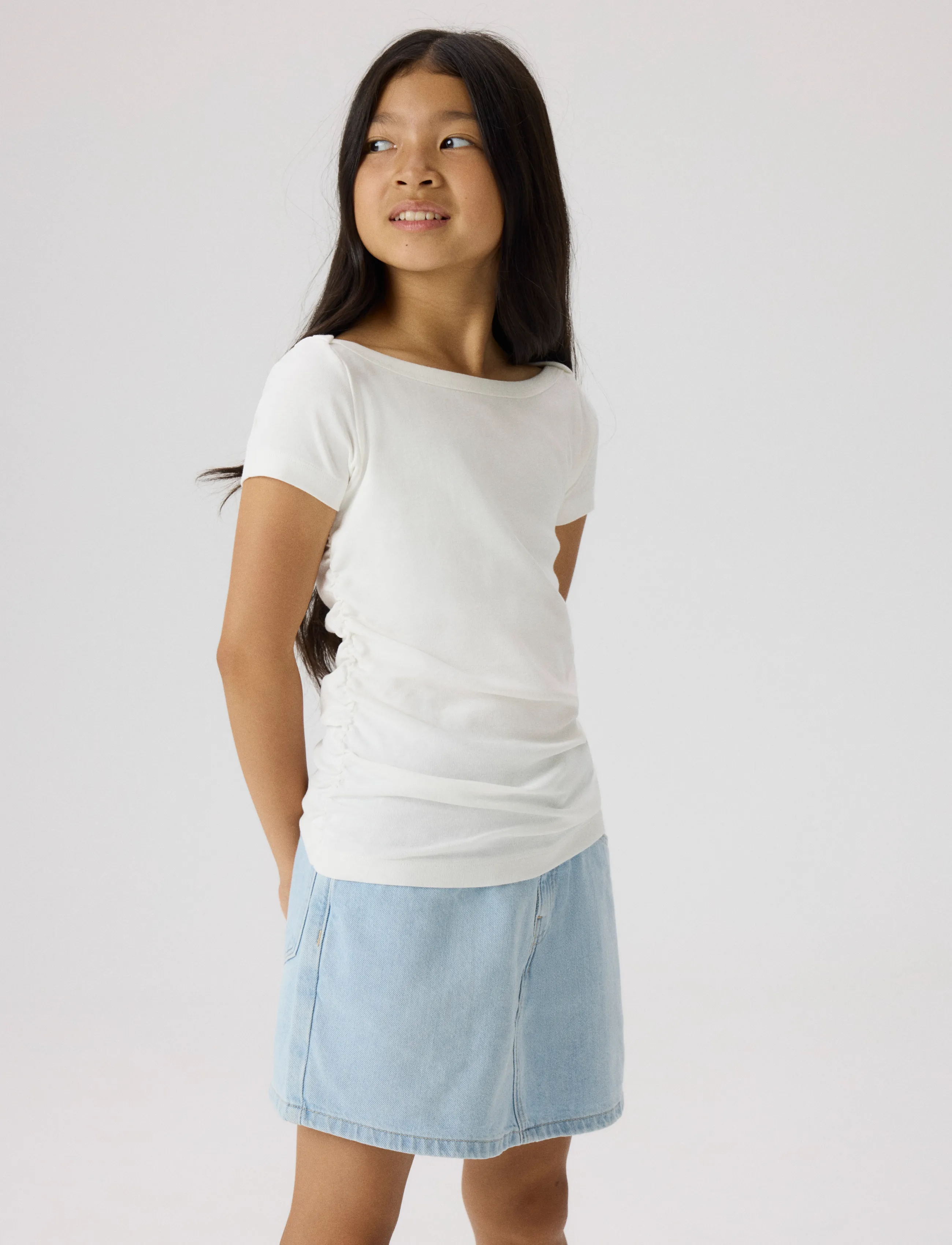 name it - NKFNORIKKO SS XSL TOP - kortærmede t-shirts - cloud dancer - 4