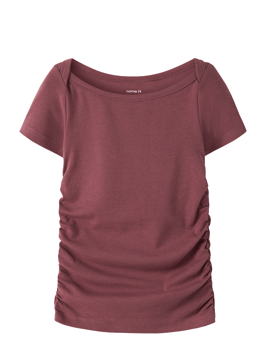 name it - NKFNORIKKO SS XSL TOP - kurzärmelige - wild ginger - 0