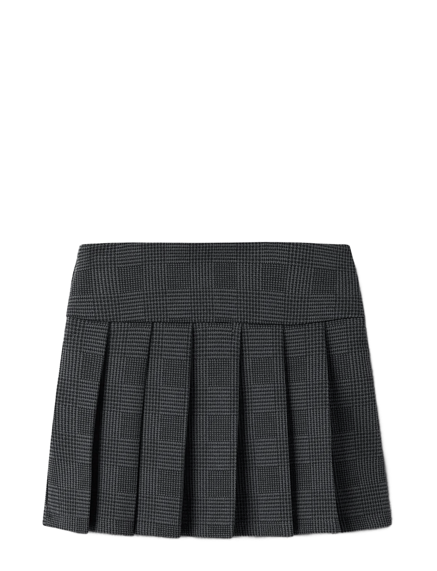 name it - NKFNARPU PLEATED SKIRT - korta kjolar - iron gate - 1