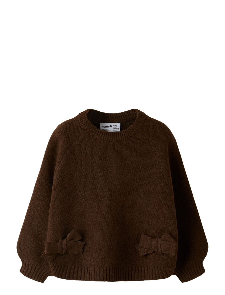 name it - NMFNDOPER LS KNIT - pullover - chocolate plum - 0