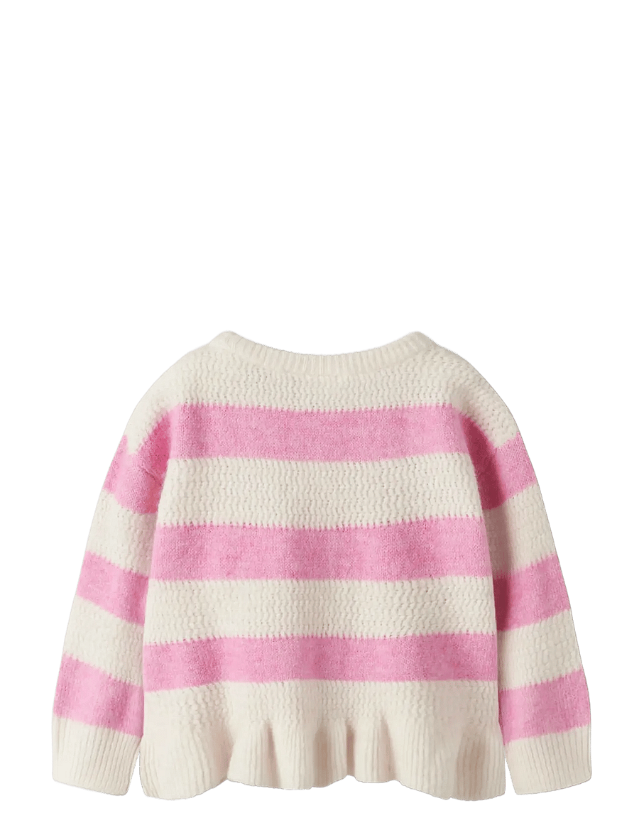 name it - NMFNYLA LS KNIT - pullover - antique white - 1