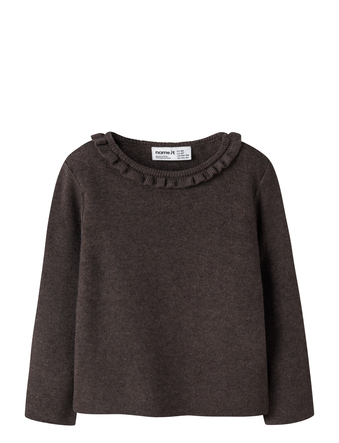 name it NMFNALIE LS KNIT - Jumpers - CHOCOLATE PLUM / brown