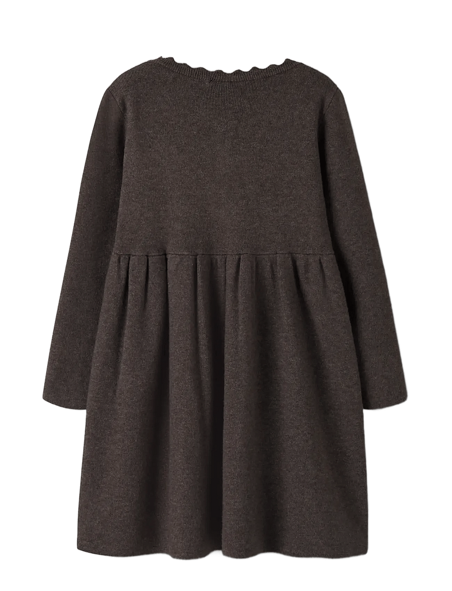 name it - NMFNALIE LS KNIT DRESS - langärmelige babykleider - chocolate plum - 1