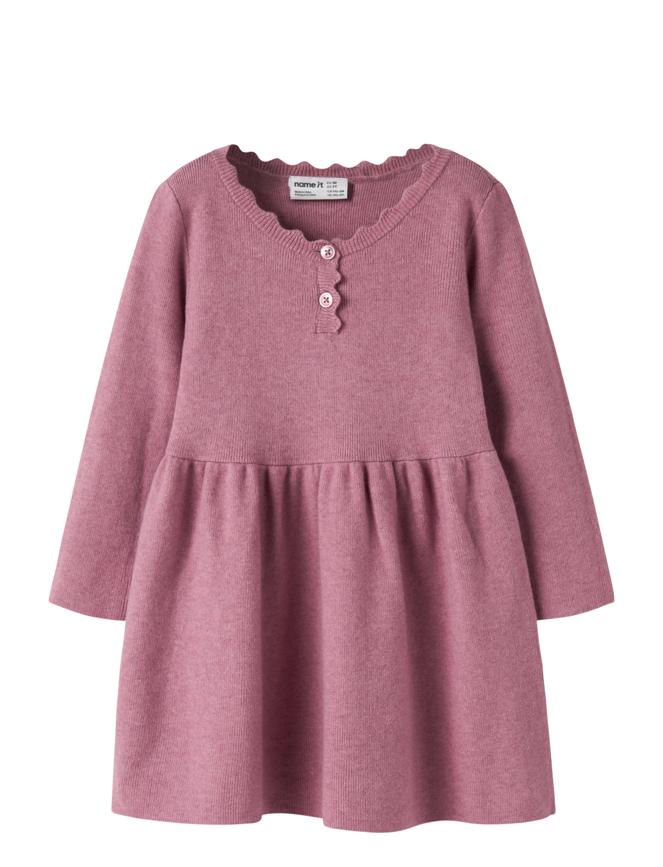 name it NMFNALIE LS KNIT DRESS - Kleider - LILAS / pink/rose