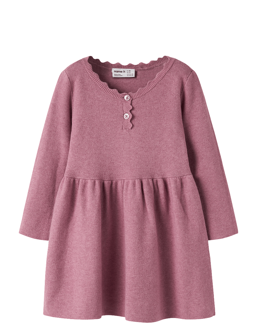 name it - NMFNALIE LS KNIT DRESS - langärmelige babykleider - lilas - 0