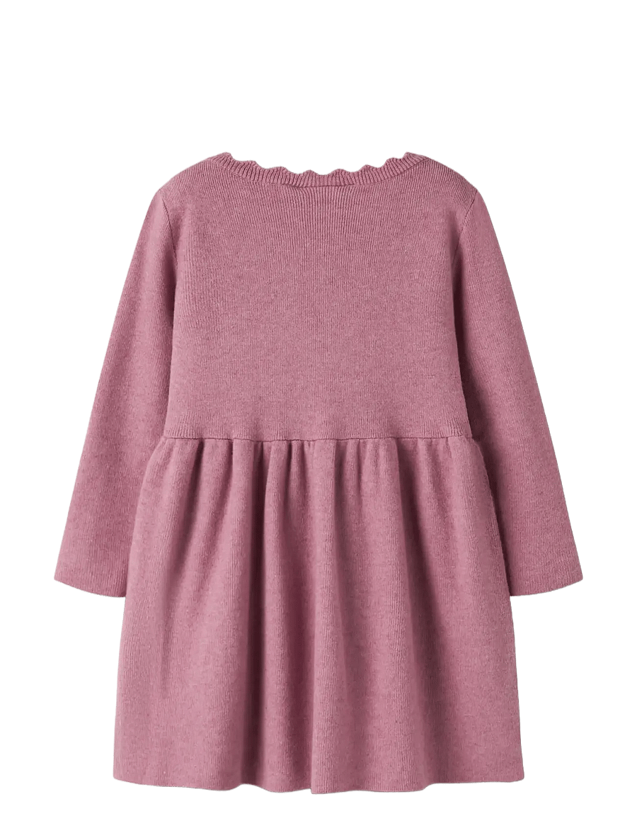 name it - NMFNALIE LS KNIT DRESS - langärmelige babykleider - lilas - 1