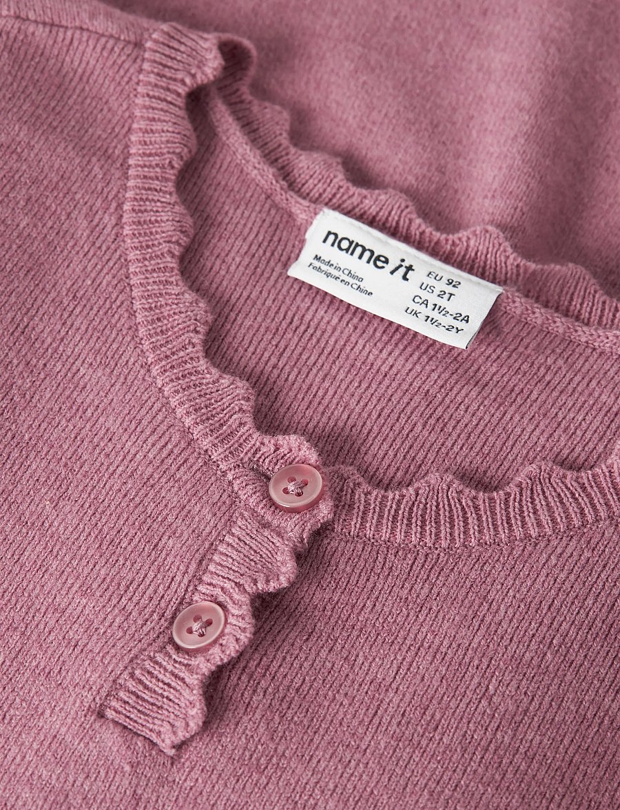 name it - NMFNALIE LS KNIT DRESS - langärmelige babykleider - lilas - 2