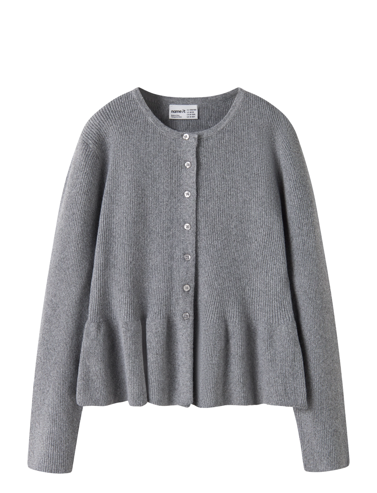 name it NKFNYSSA LS KNIT CARD - Cardigans - GREY MELANGE / grey
