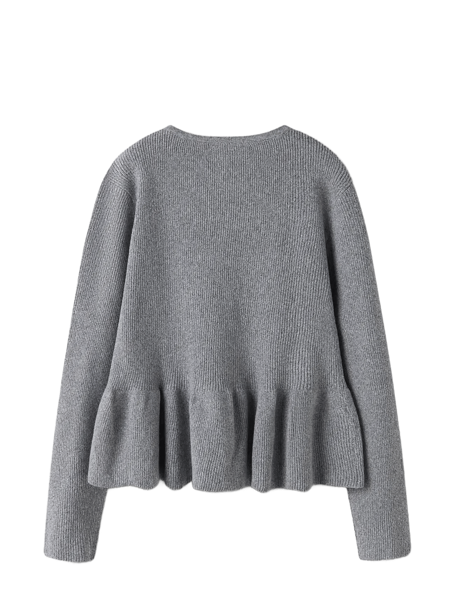 name it - NKFNYSSA LS KNIT CARD - cardigans - grey melange - 1