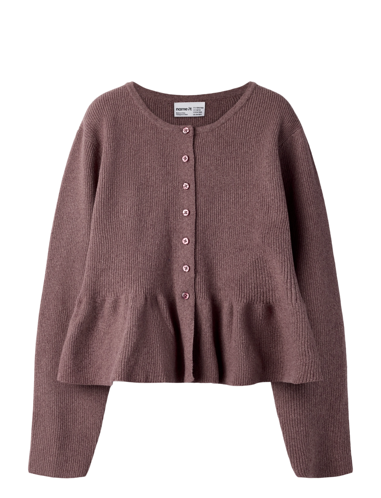 name it NKFNYSSA LS KNIT CARD - Cardigans - WILD GINGER / brown