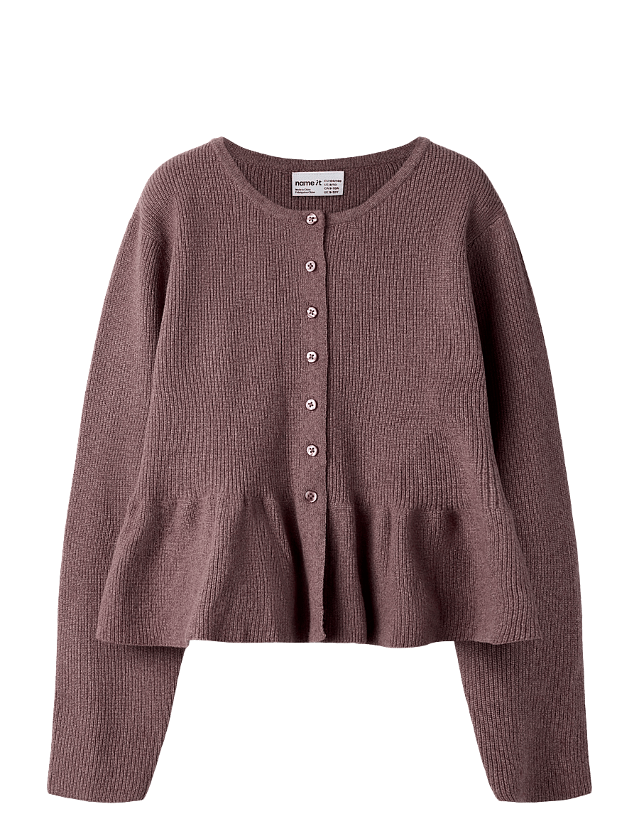 name it - NKFNYSSA LS KNIT CARD - cardigans - wild ginger - 0