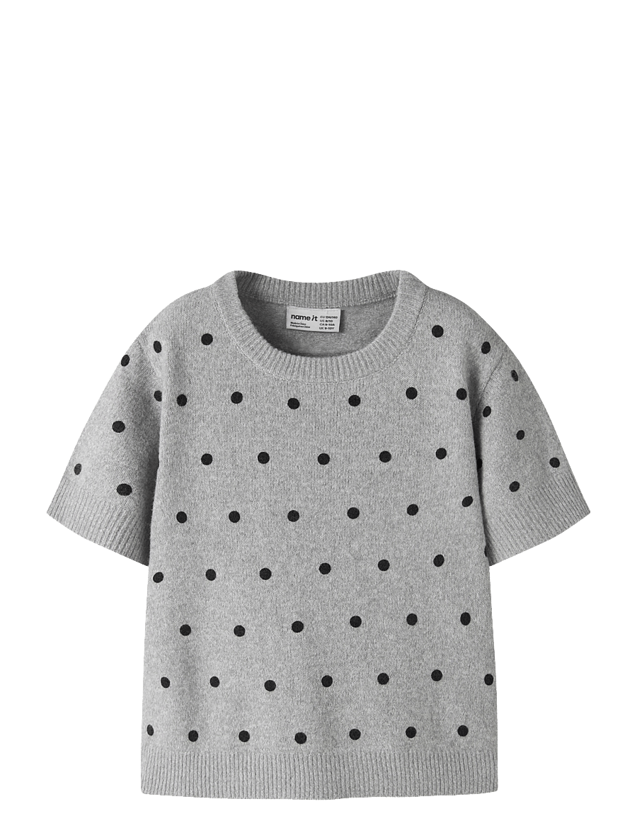 name it - NKFNALANI SS KNIT - džemprid - grey melange - 0