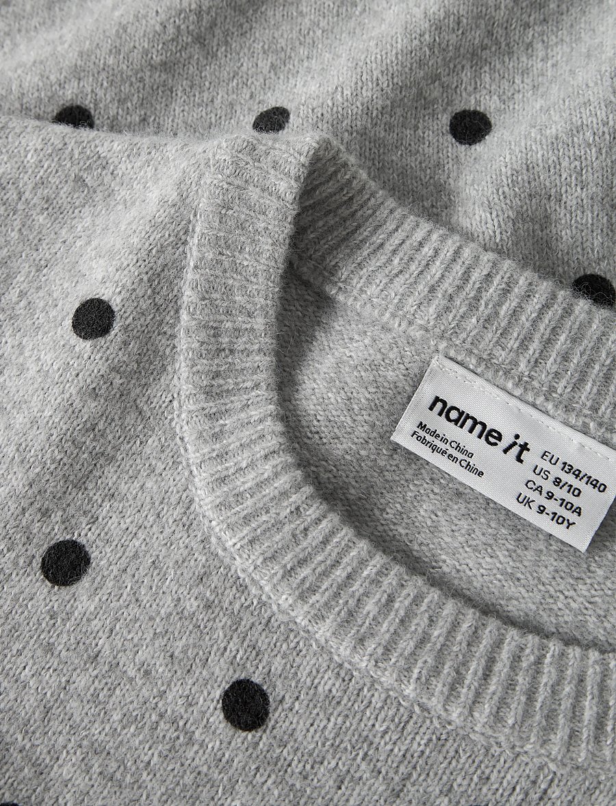 name it - NKFNALANI SS KNIT - džemprid - grey melange - 2