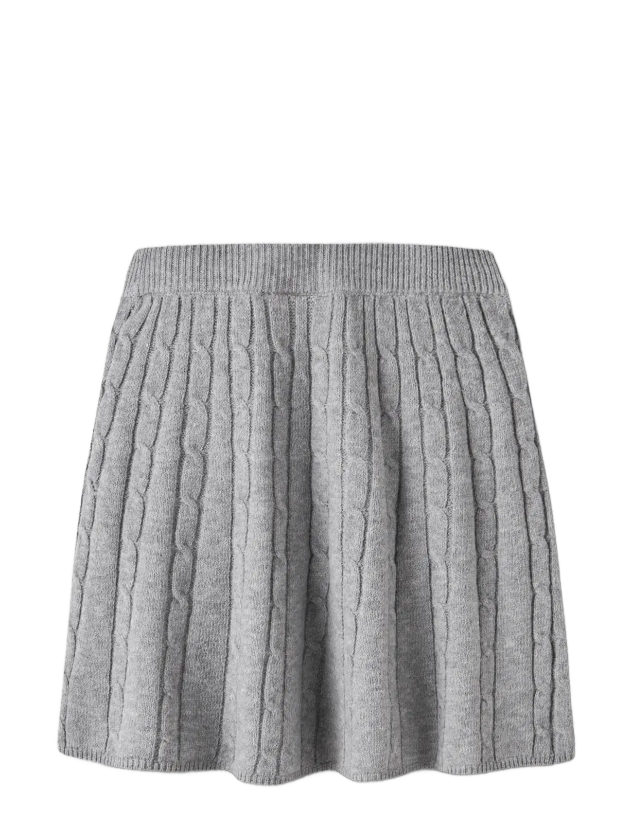 name it - NKFNESSA KNIT SKIRT - korte nederdele - grey melange - 1