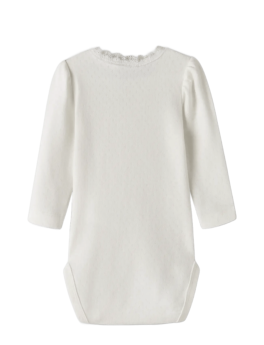 name it - NBFNIA LS BODY - pikkade varrukatega bodid - cloud dancer - 1