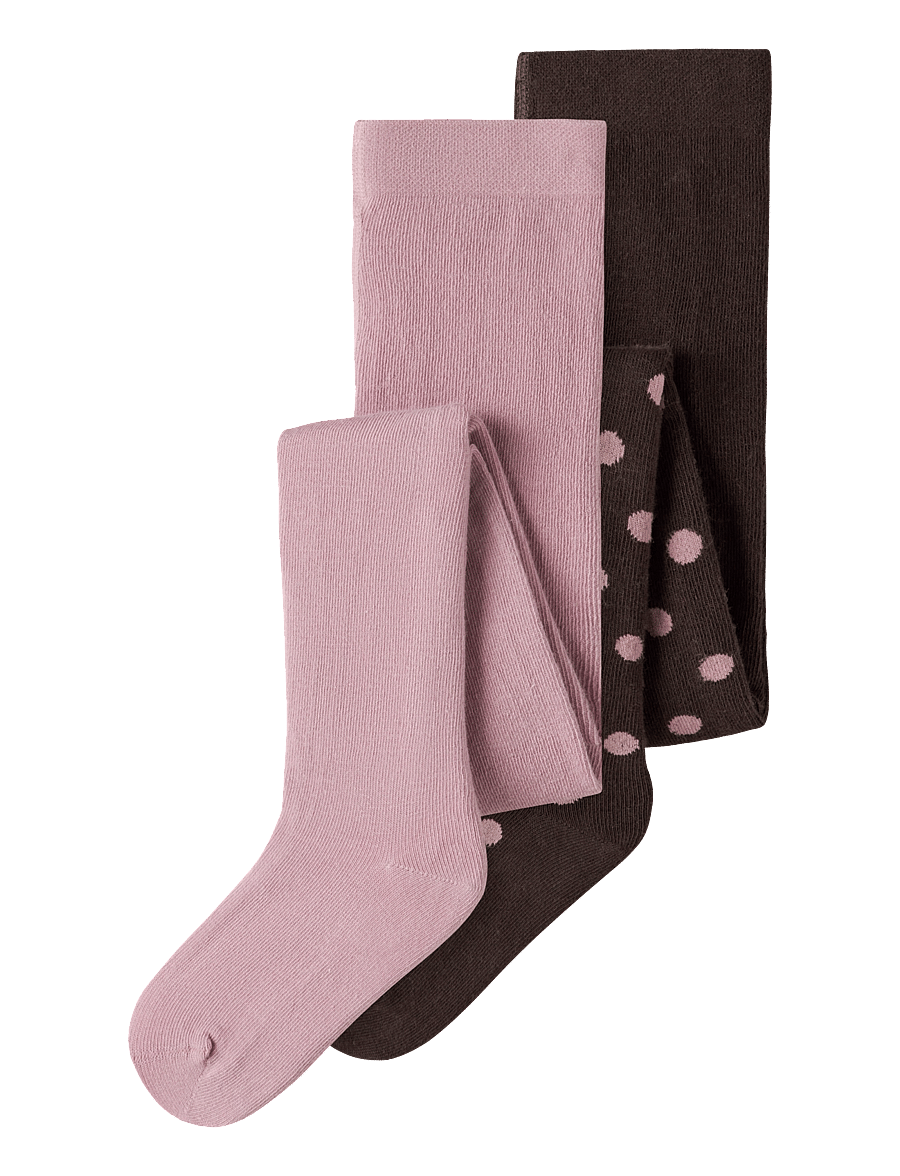 name it - NMFNINA 2P PANTYHOSE - strumpfhosen - chocolate plum - 0