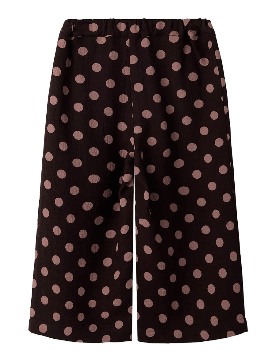 name it - NMFNINA WIDE PANT - beebipüksid - chocolate plum - 1