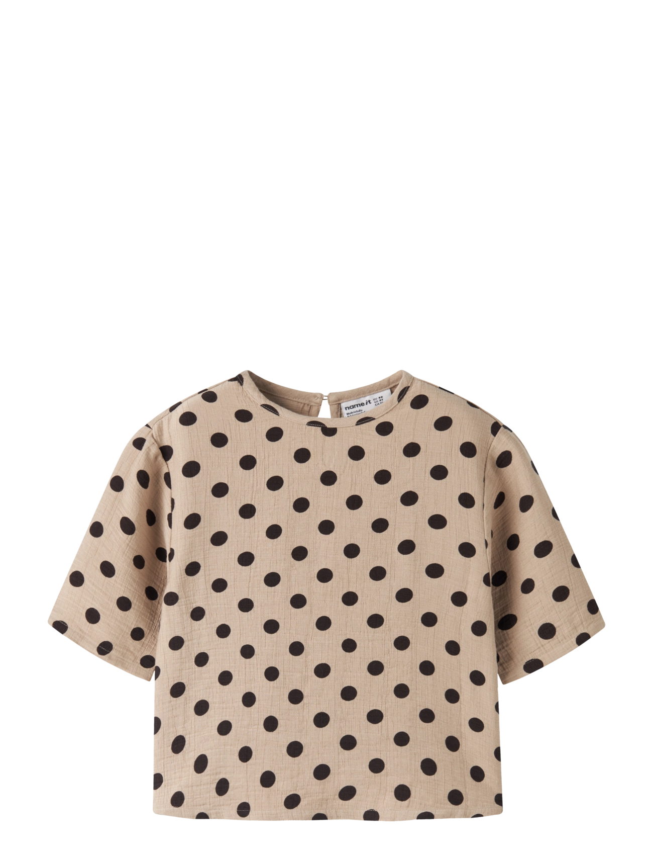 name it NMFNINA 3/4 RLX TOP - Kortärmade t-shirts - SESAME / beige