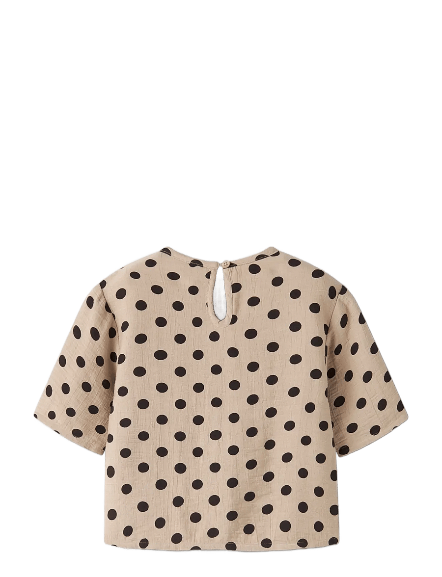 name it - NMFNINA 3/4 RLX TOP - kortärmade t-shirts - sesame - 1