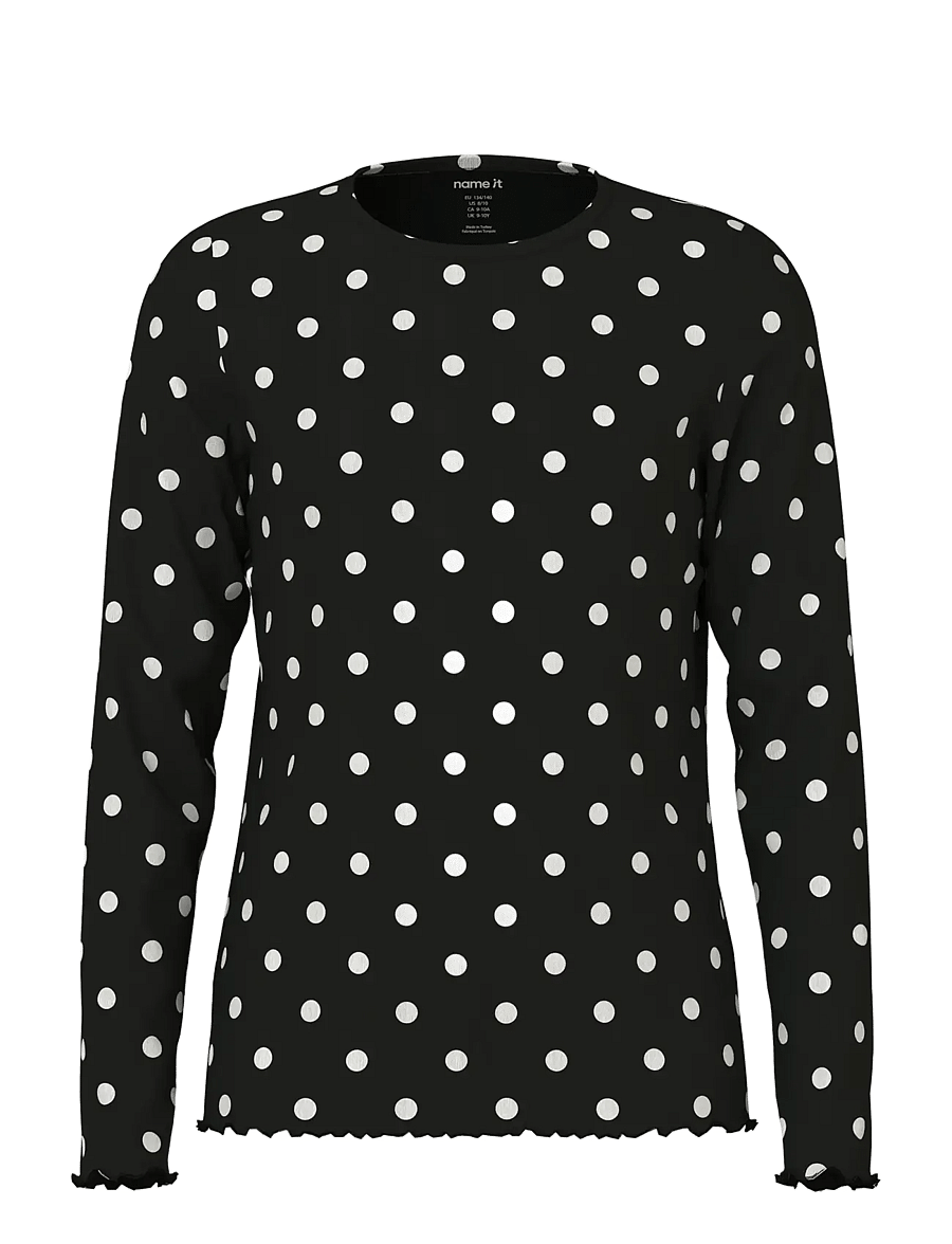 name it - NKFSALLIE LS TOP - langermede t-skjorter - black - 1