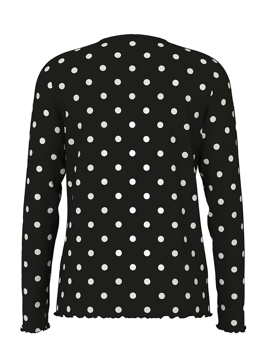 name it - NKFSALLIE LS TOP - langermede t-skjorter - black - 2