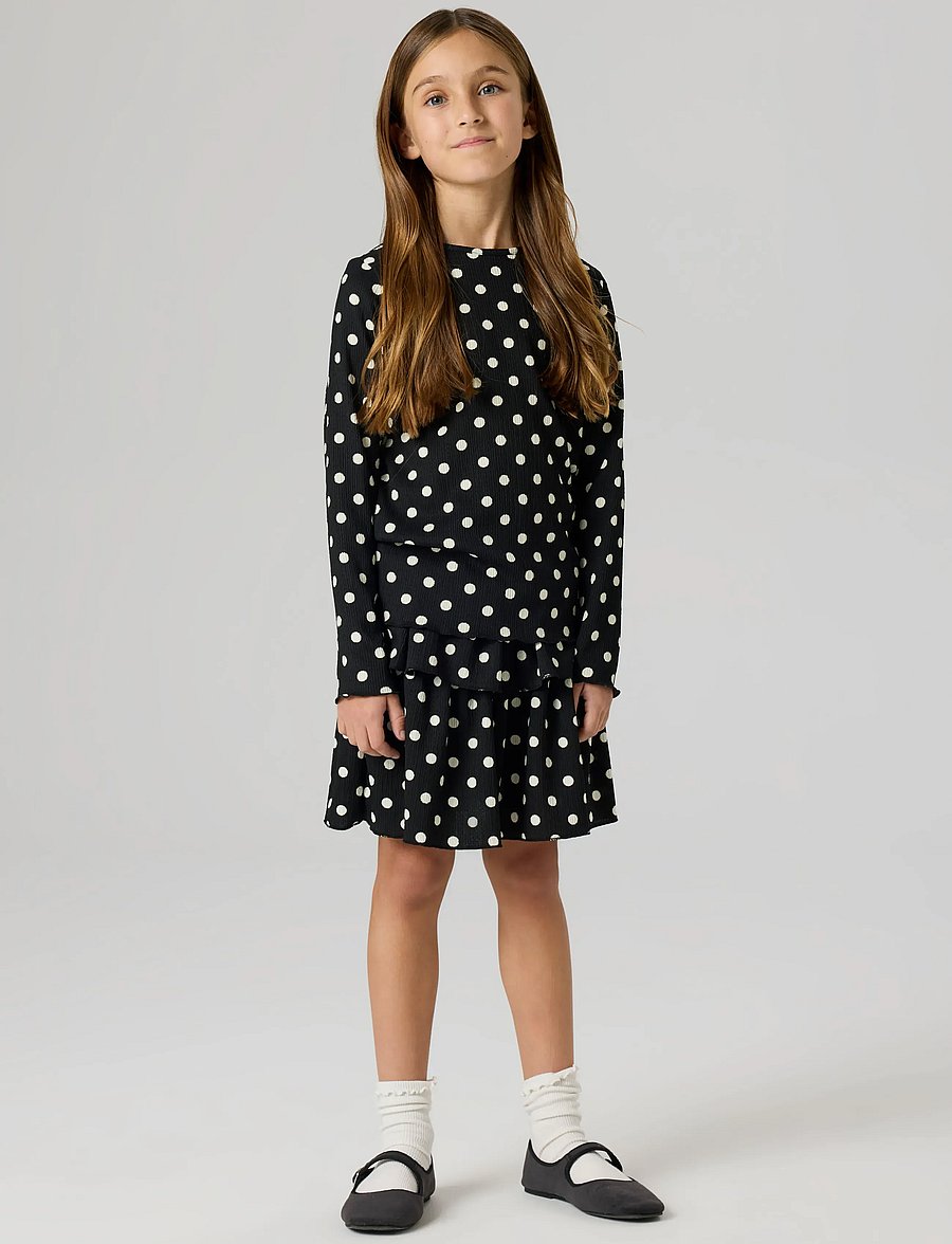 name it - NKFSALLIE LS TOP - langermede t-skjorter - black - 0