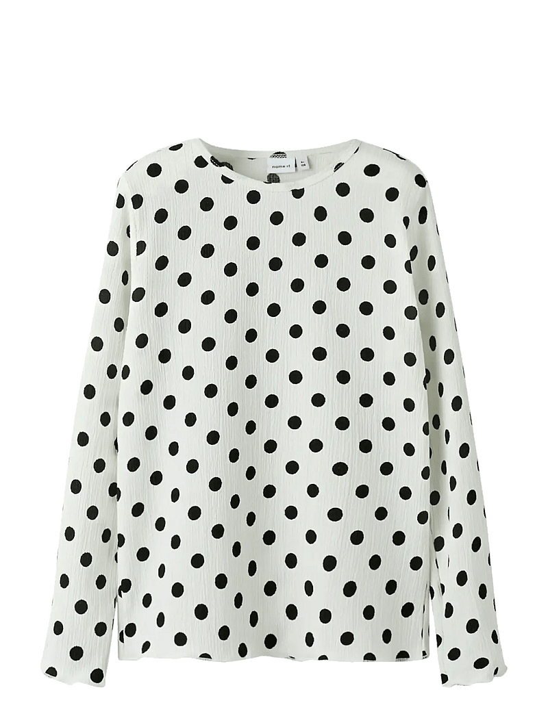 name it - NKFSALLIE LS TOP - langärmelig - cloud dancer - 1