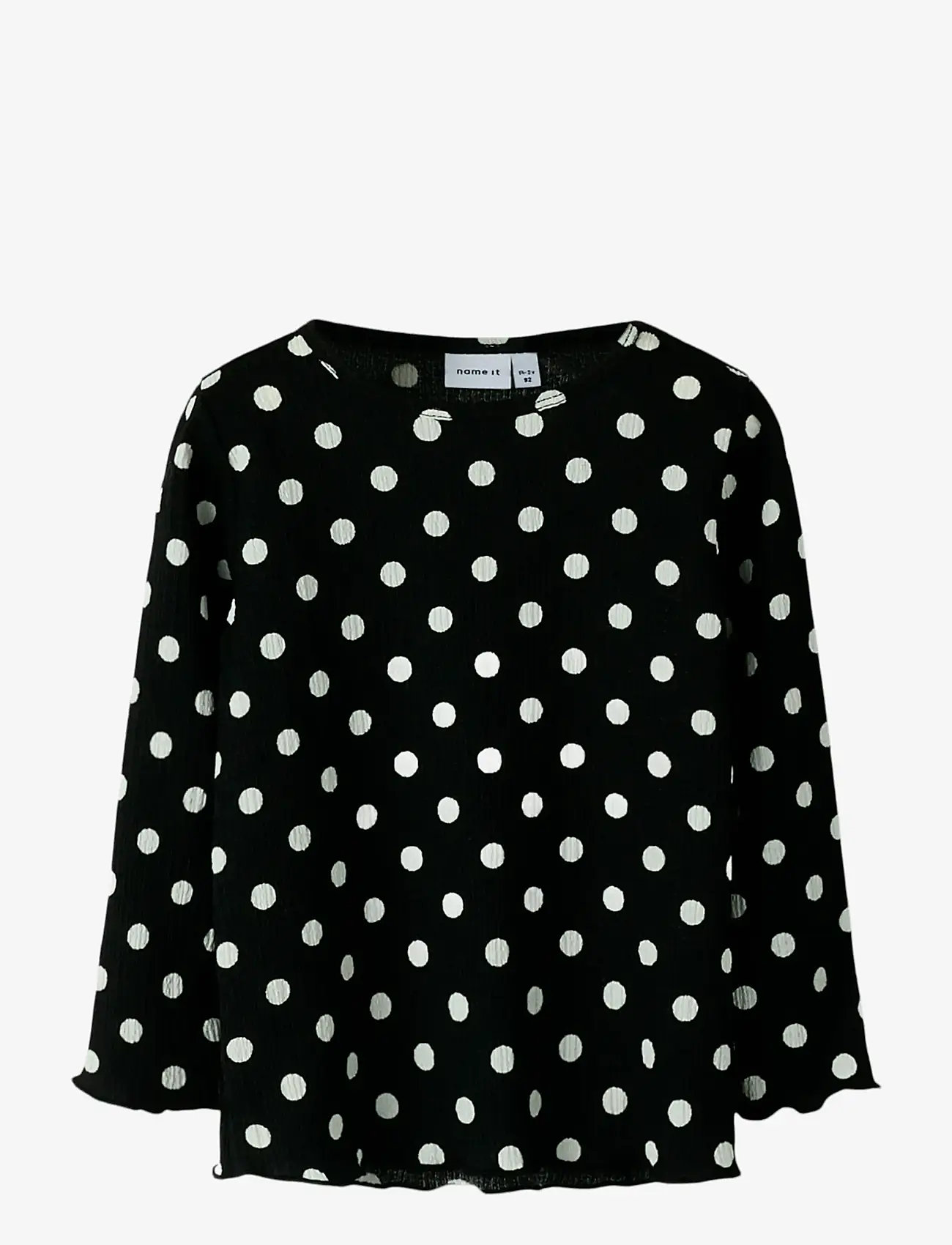 name it - NMFSALLIE LS TOP - langærmede t-shirts - black - 0