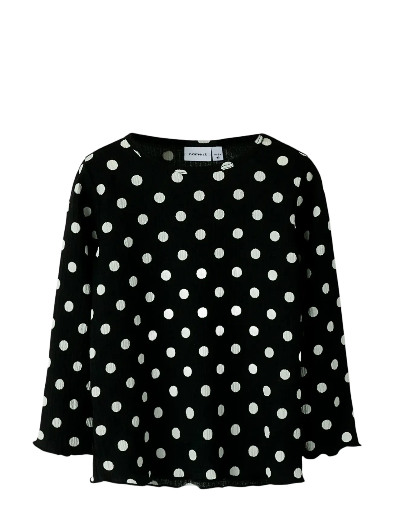 name it NMFSALLIE LS TOP - Riided - BLACK / black