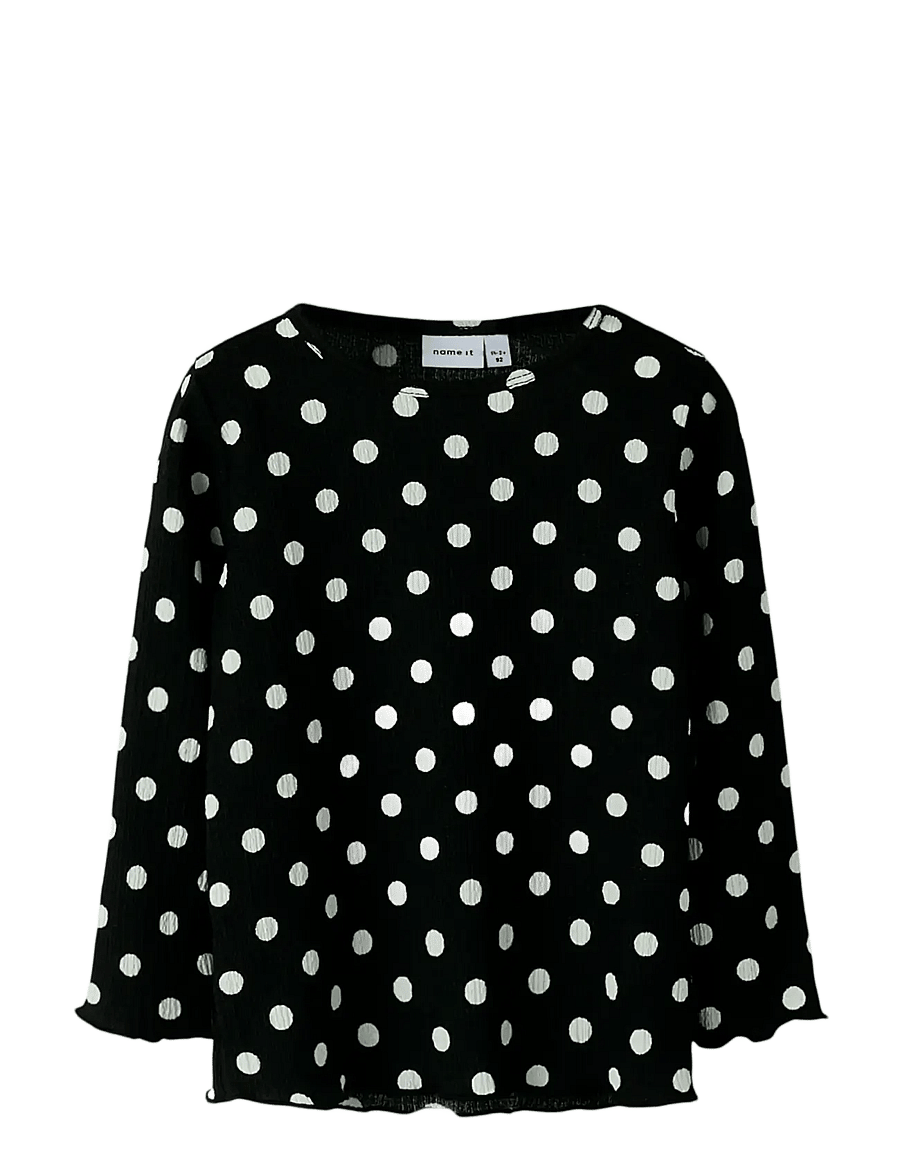 name it - NMFSALLIE LS TOP - pikkade varrukatega t-särgid - black - 1
