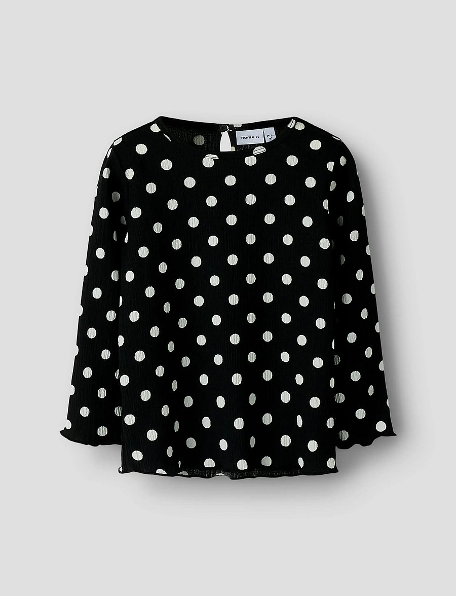 name it - NMFSALLIE LS TOP - pikkade varrukatega t-särgid - black - 0