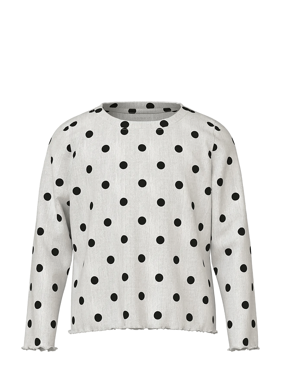 name it - NMFSALLIE LS TOP - langärmelig - cloud dancer - 1