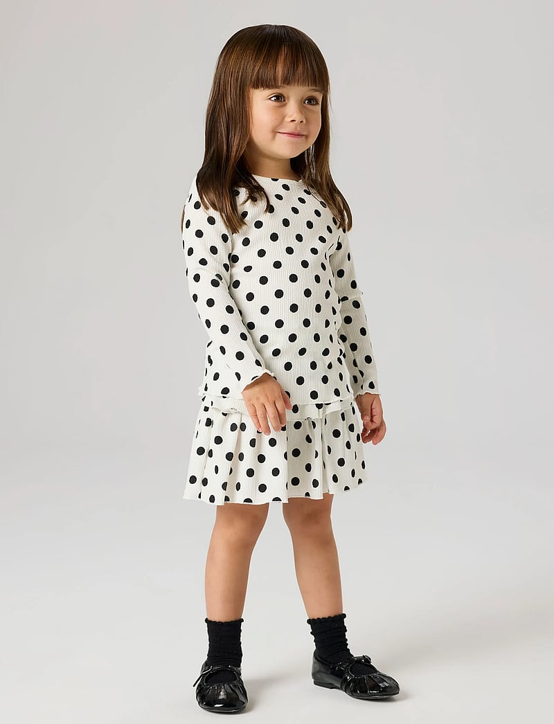 name it - NMFSALLIE LS TOP - lange mouwen - cloud dancer - 0