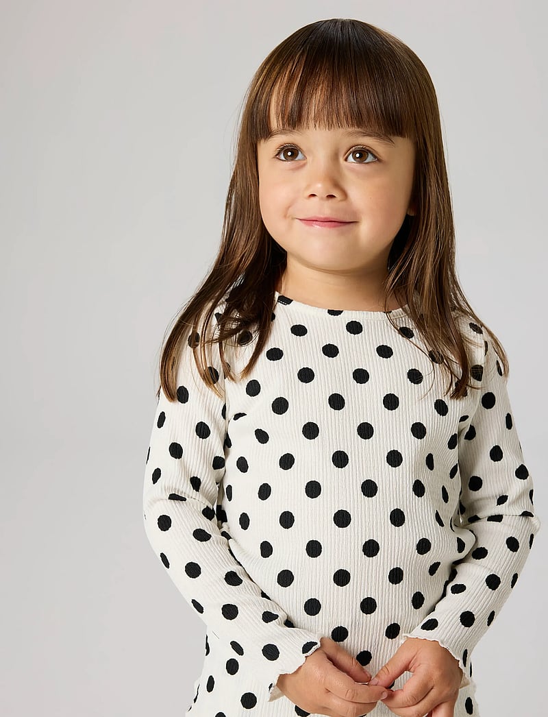 name it - NMFSALLIE LS TOP - lange mouwen - cloud dancer - 3