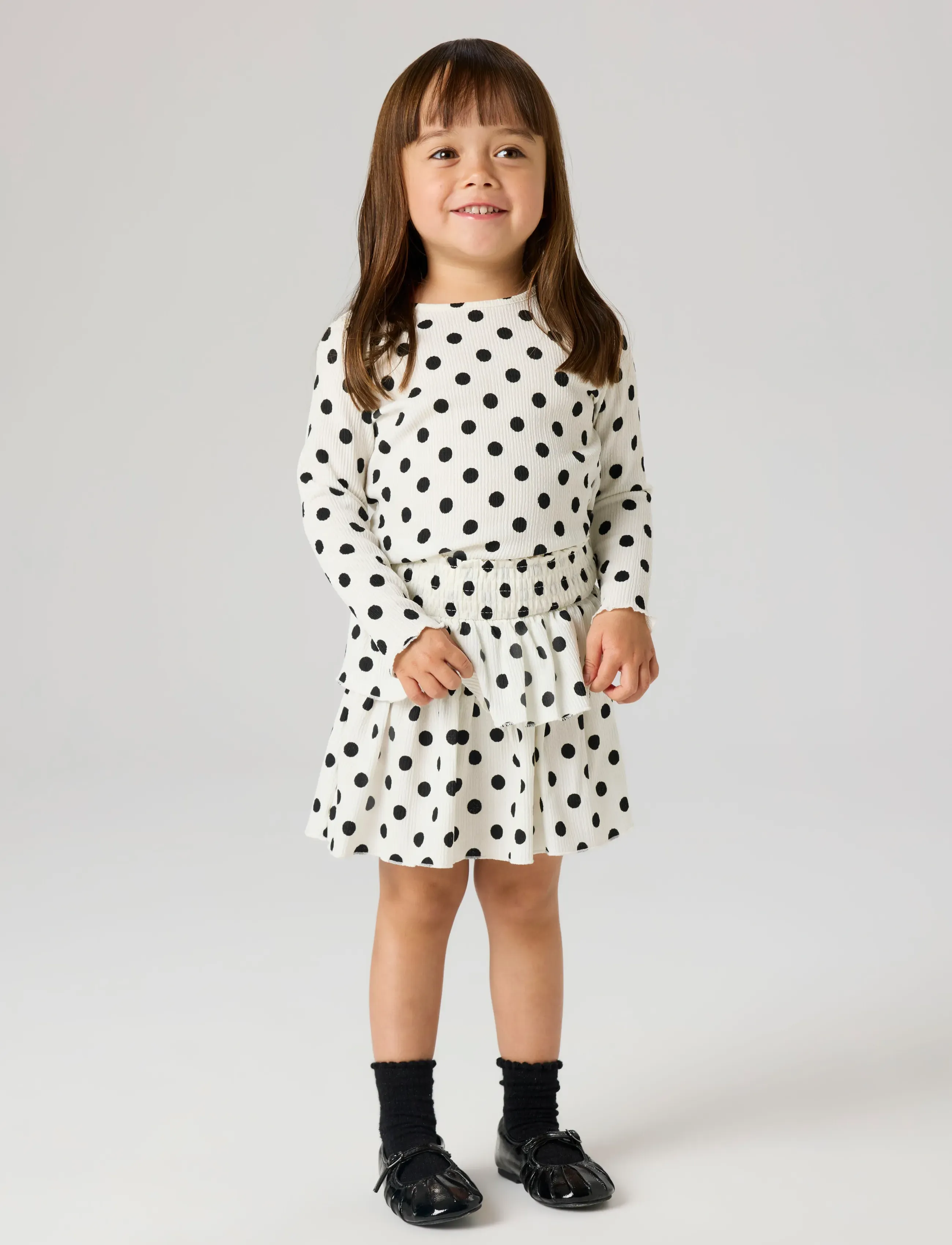 name it - NMFSALLIE SKIRT - stutt pils - cloud dancer - 2
